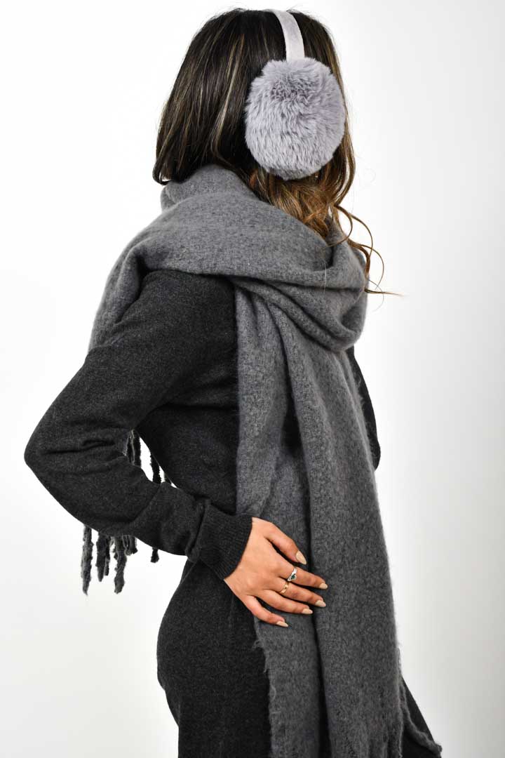 Picture of Faux Fur Earmuffs-Grey