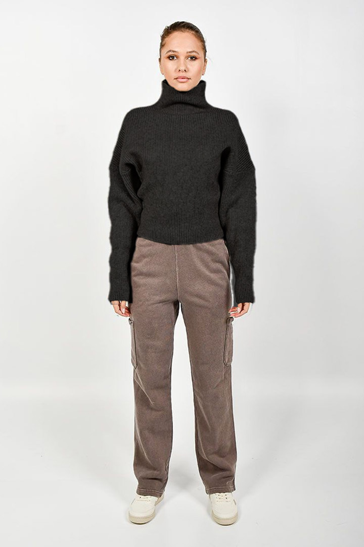 Picture of Turtleneck Knitted Sweater-Black
