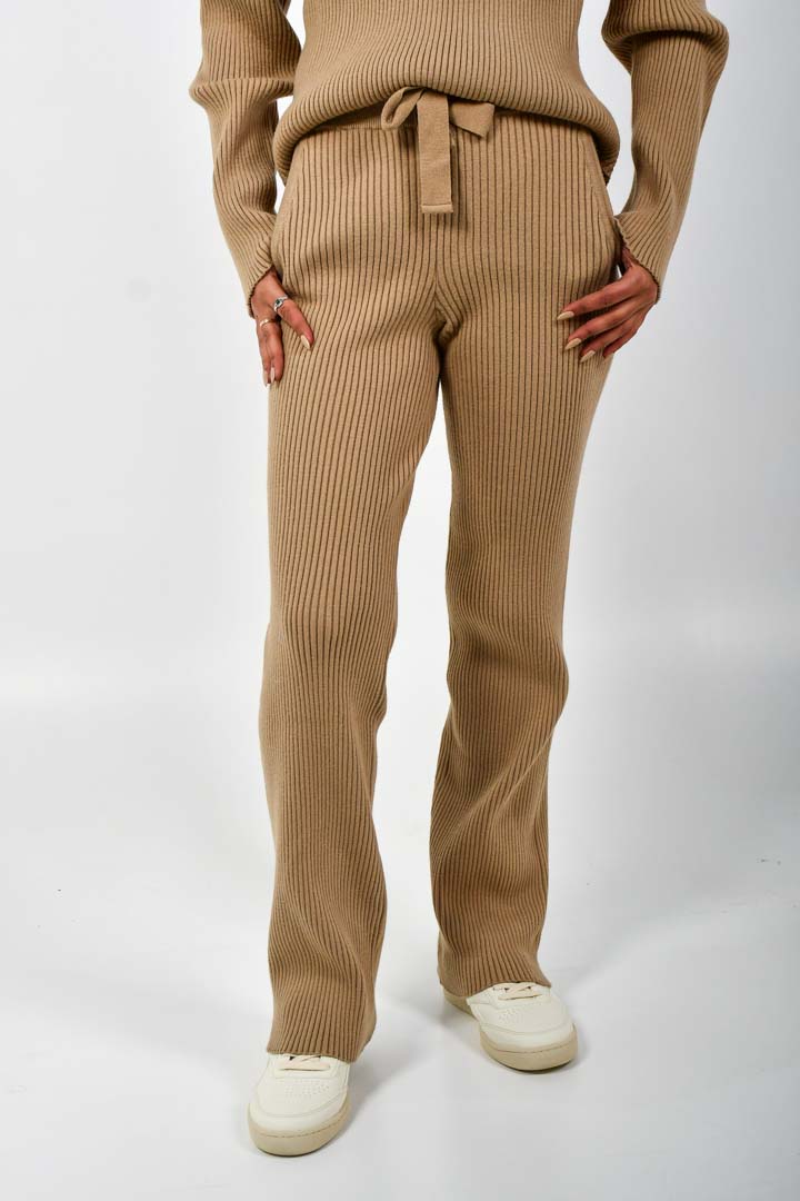 Picture of Ribbed Lounge Pant-Beige