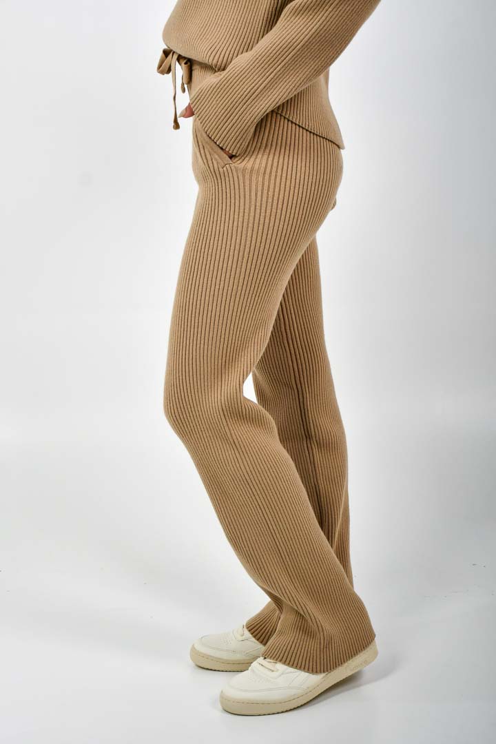 Picture of Ribbed Lounge Pant-Beige