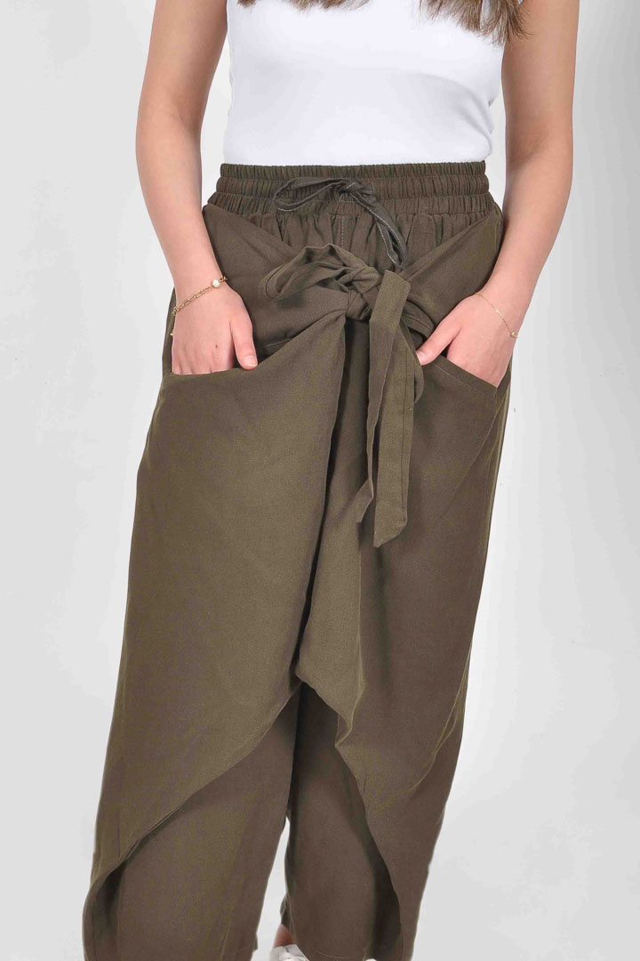 Picture of Wrap Pants-Khakhi
