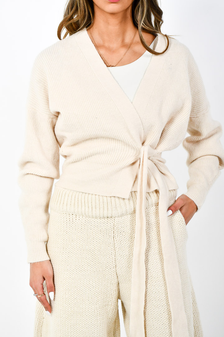 Picture of Wrap Over Cardigan-White