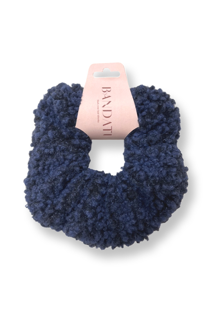 Picture of Scrunchie Fuzzy-Blue