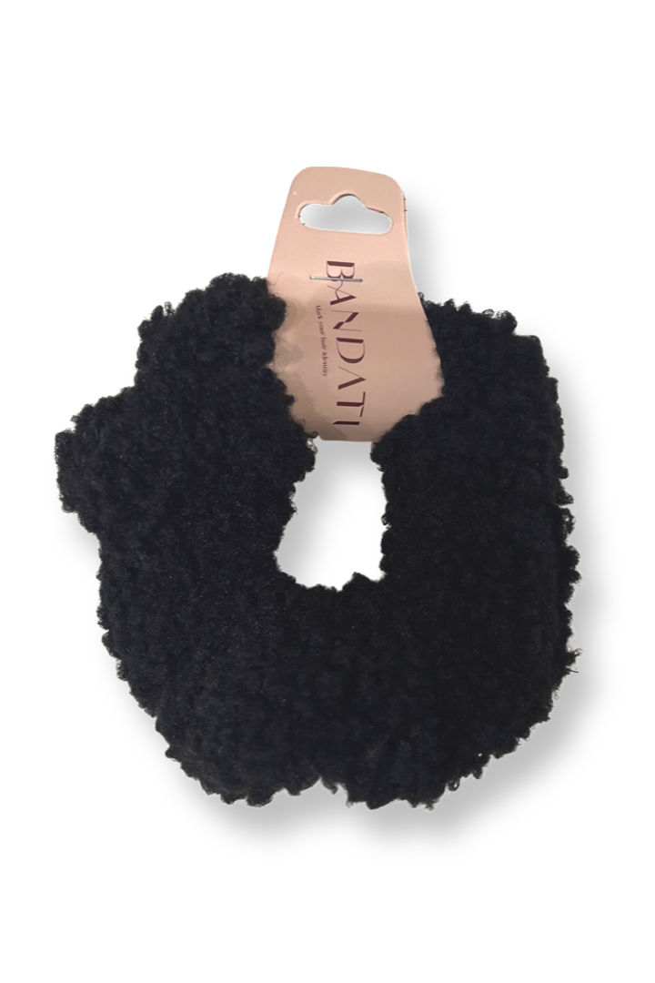 Picture of Scrunchie Fuzzy-Black