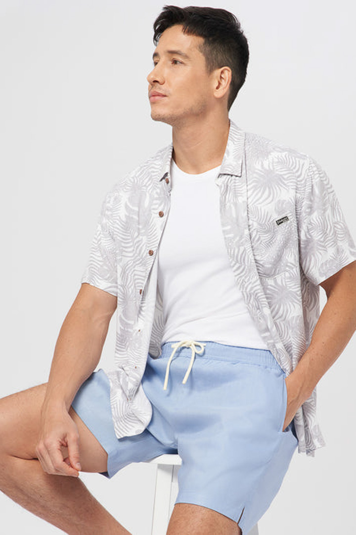 Picture of Linen Easy Shorts - Bondi Blue 