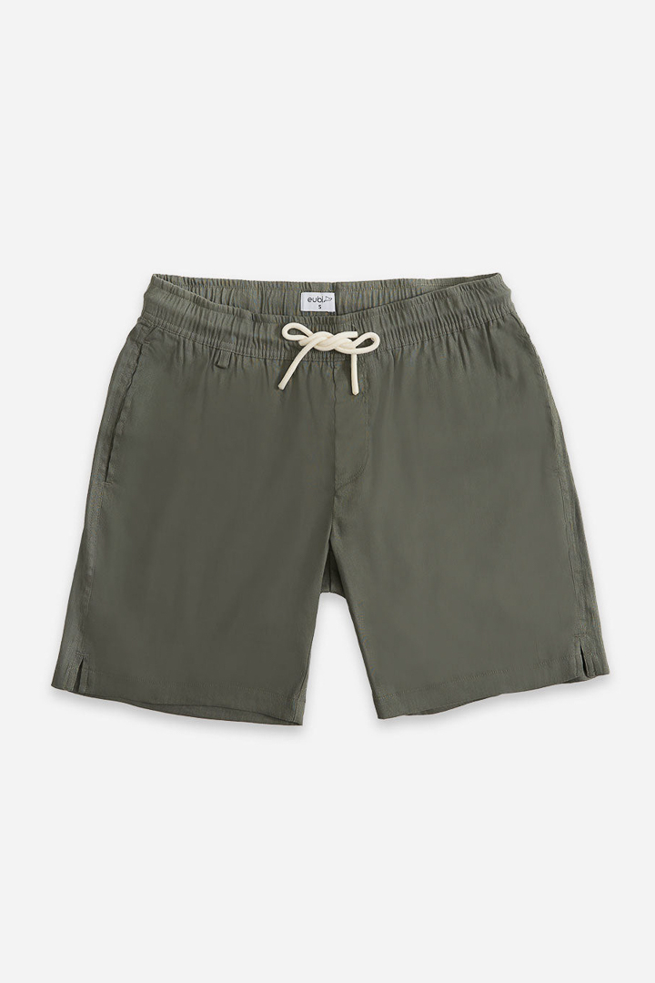 Picture of Linen Easy Shorts-Olive Green 