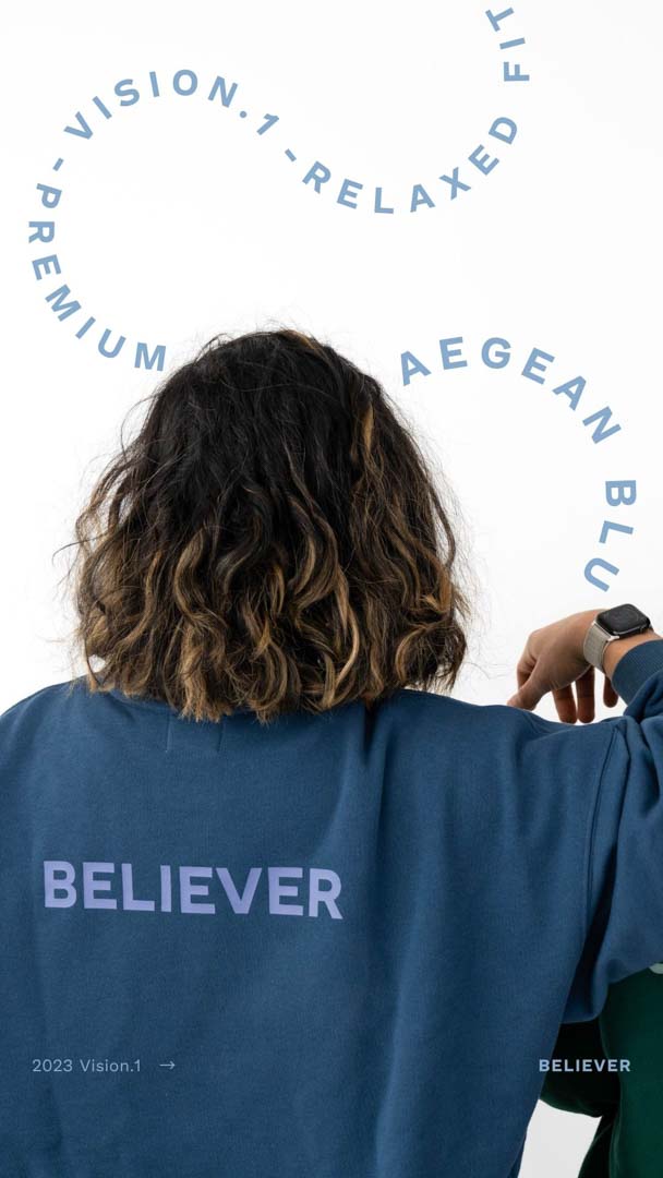 Picture of Premium Believer Sweater-Blue