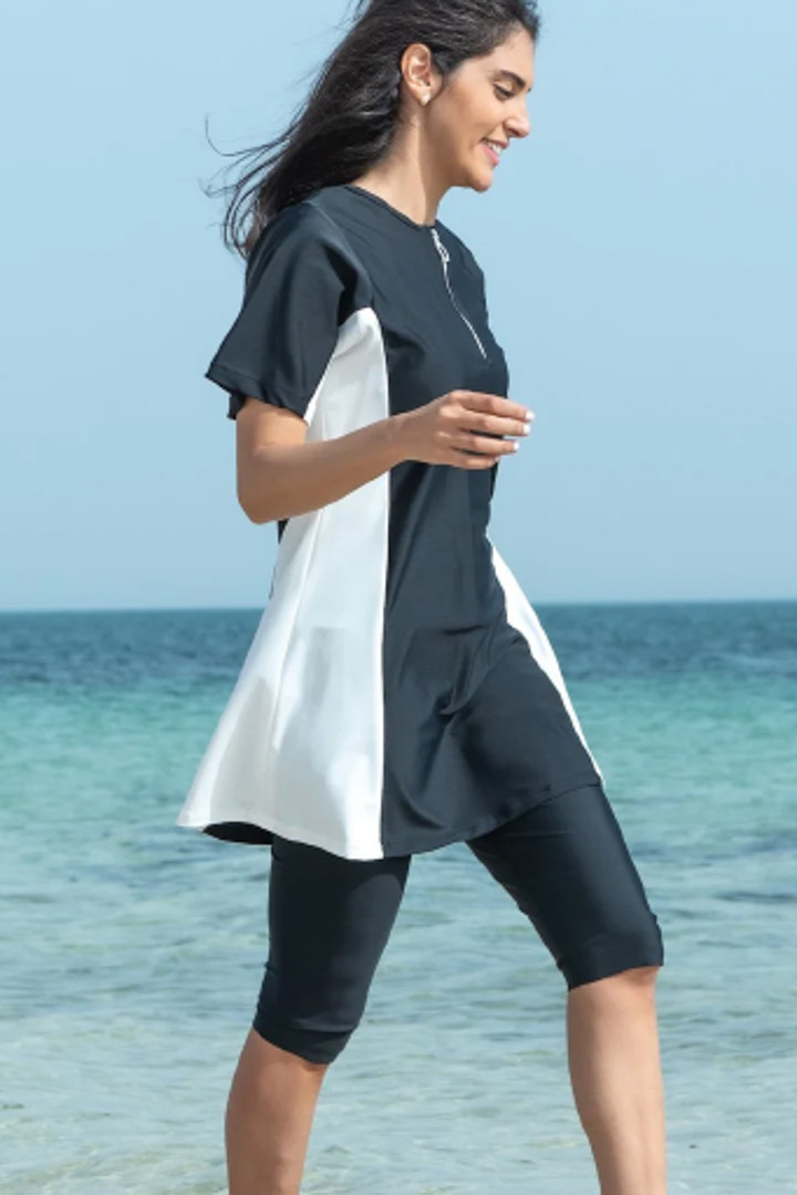 Picture of Black Crop Swim Set