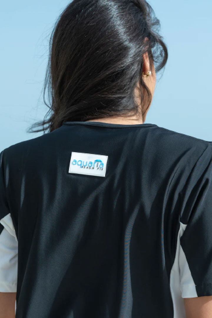 Picture of Black Crop Swim Set
