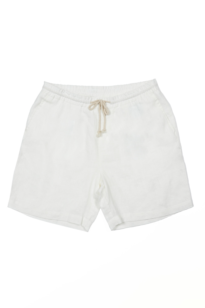 Picture of Seashell Linen Shorts-White