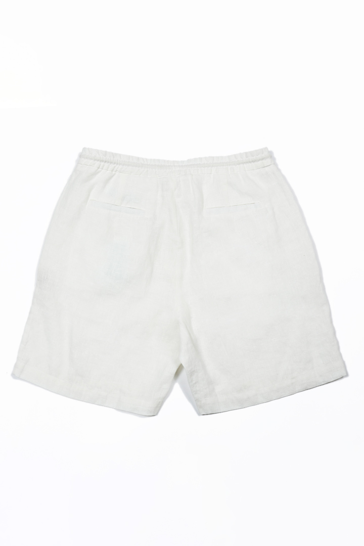 Picture of Seashell Linen Shorts-White