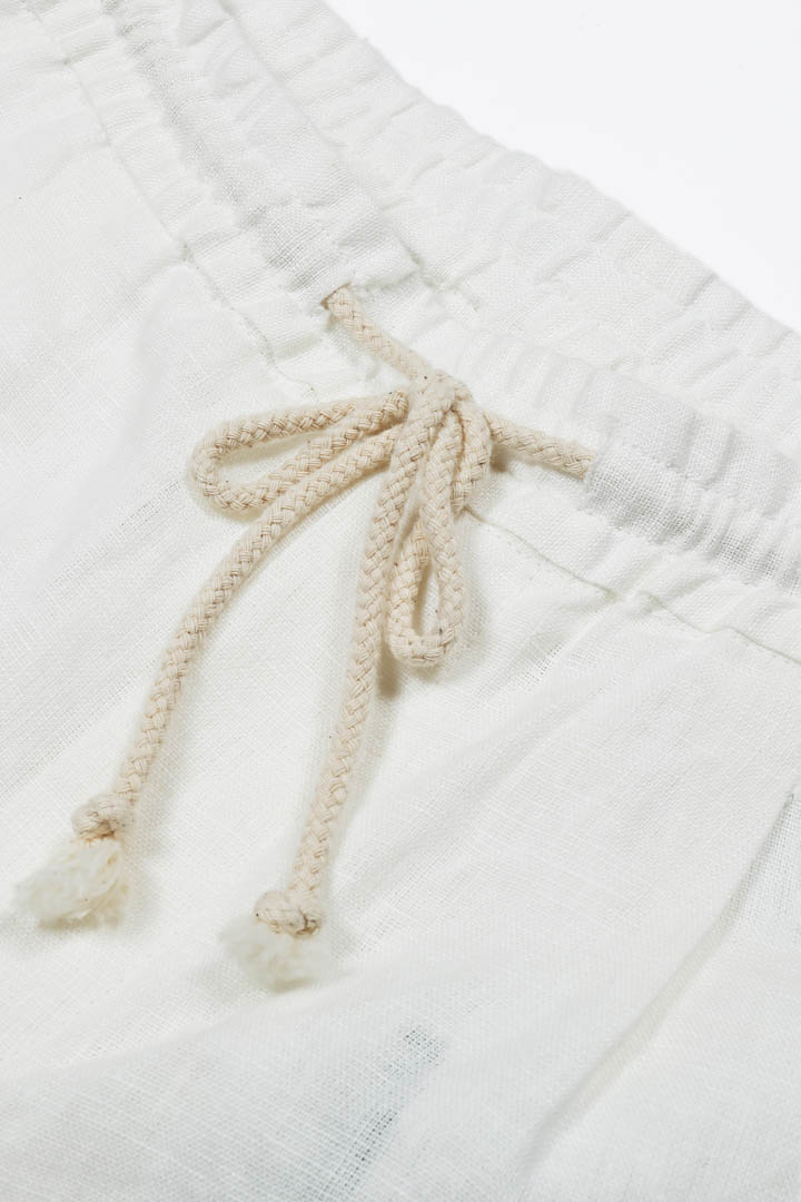 Picture of Seashell Linen Shorts-White