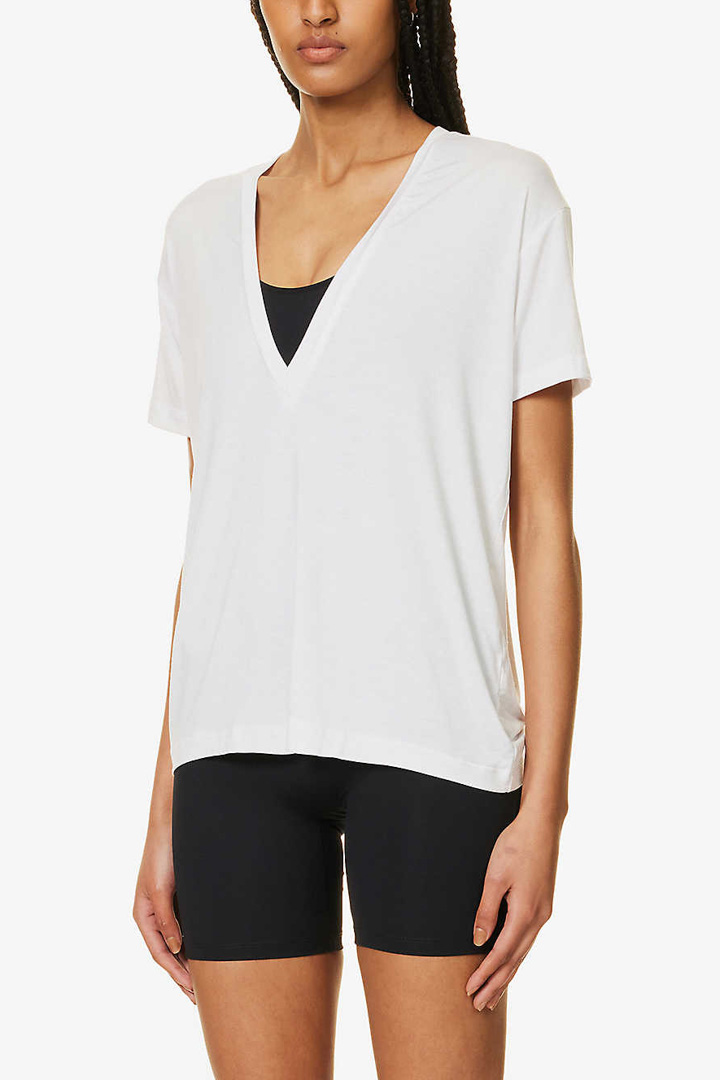 Picture of Plunge V Neck Tee-White