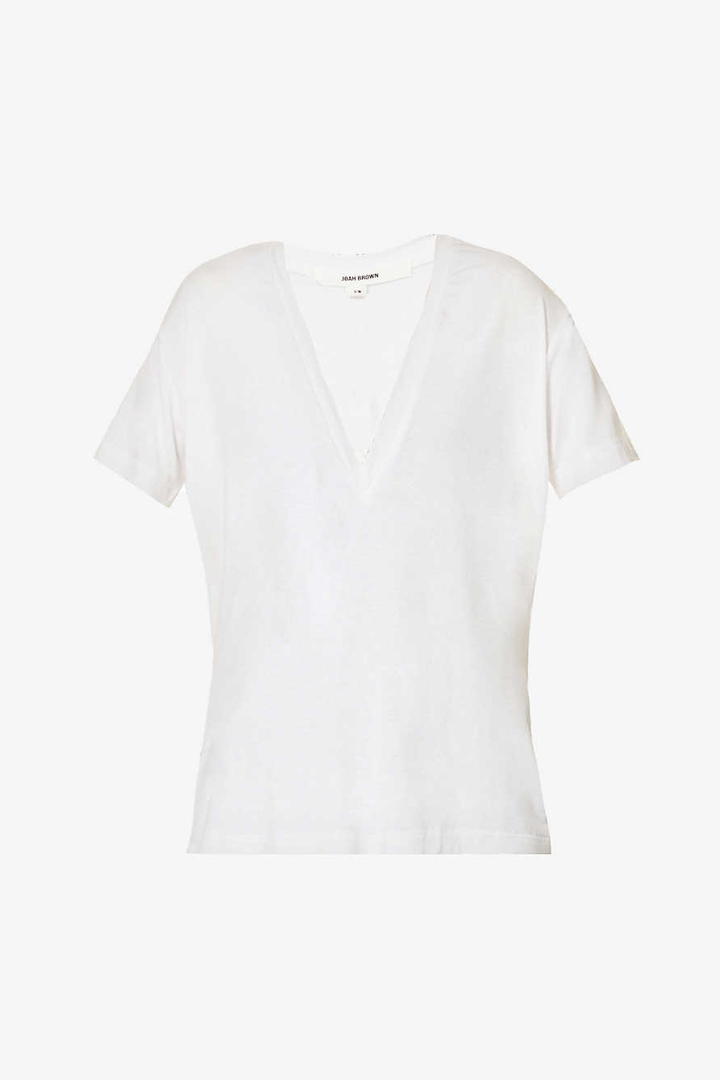 Picture of Plunge V Neck Tee-White