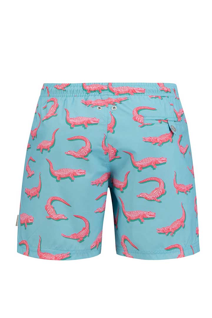 Picture of Printed Swimshorts-Crocodile Blue