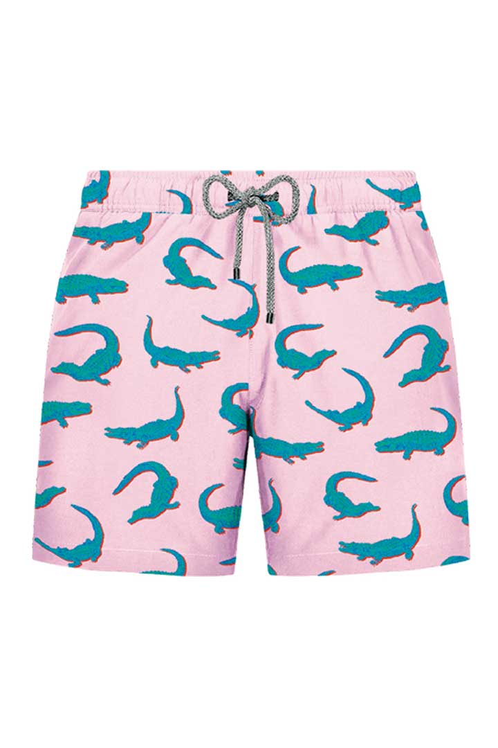 Picture of Printed Swimshorts-Crocodile Pink 