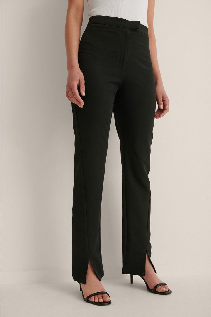 Picture of Front Slit Suit Pants-Black