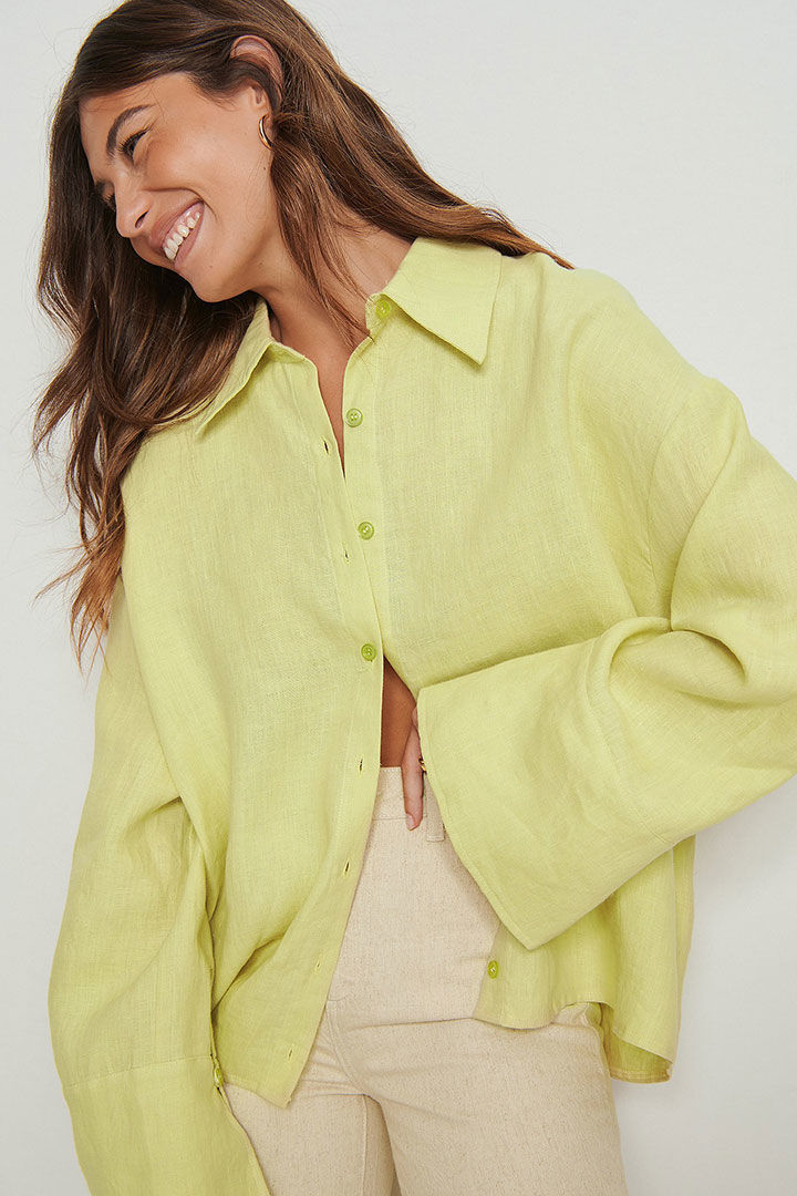Picture of Wide Sleeve Shirt-Green