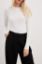 Picture of Ribbed Long Sleeved Round Neck Top-Creme