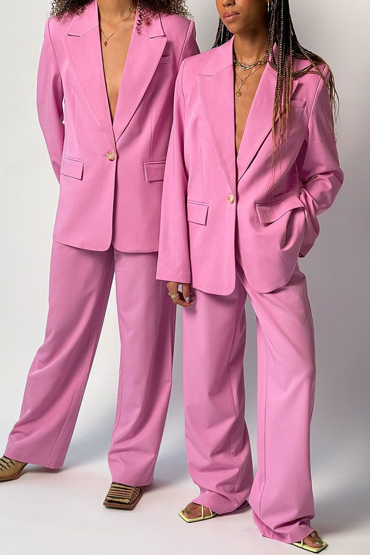 Picture of Pleat Suit Pants-Pink