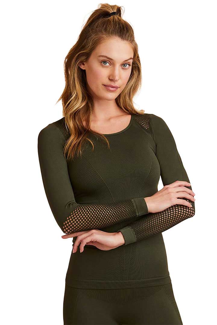 Picture of Seamless Long Sleeve Tee-Green