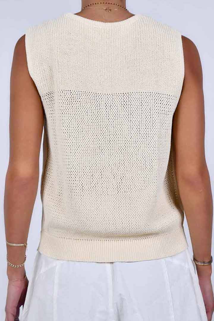 Picture of Crochet Tank-Beige