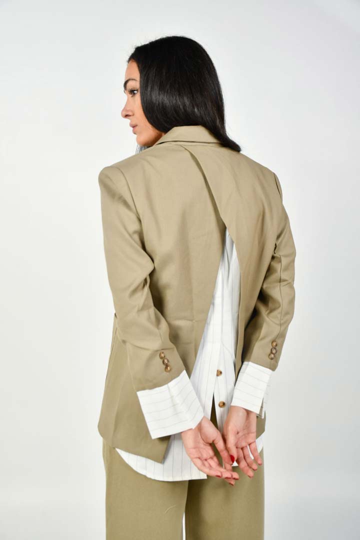 Picture of Blazer Blouse-Beige