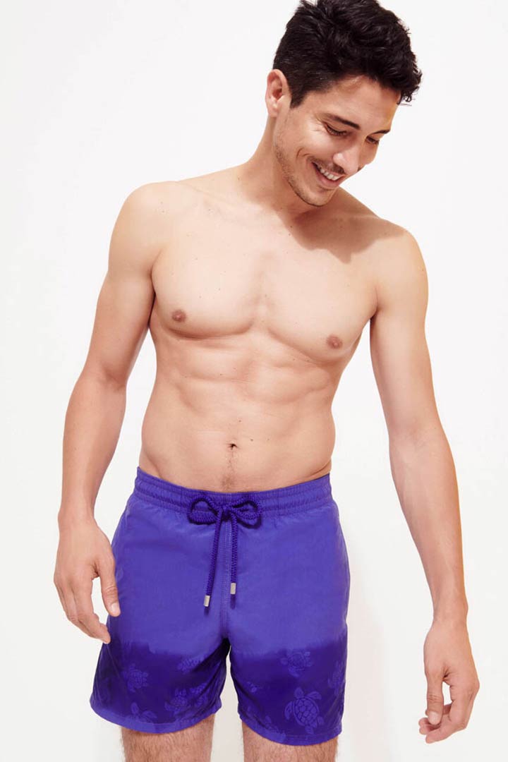 Picture of Men Swim Trunks Water-reactive Ronde De Tortues-Purple