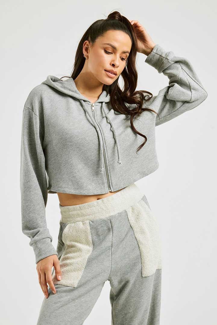 Picture of PE ZIP UP HOODIE-Heather Grey