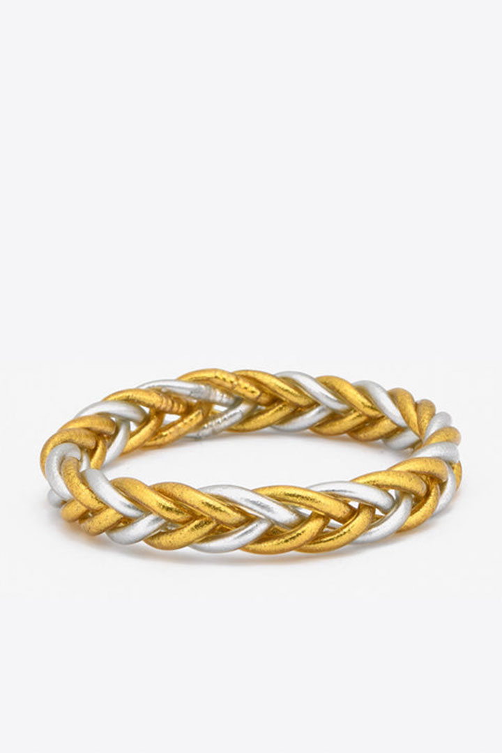 Picture of Braid Bangle-Yellow Gold & Silver