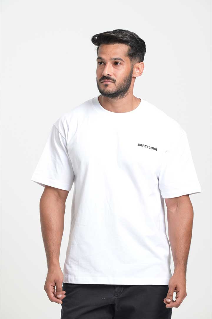 Picture of Barcelona Oversized T-Shirt- White