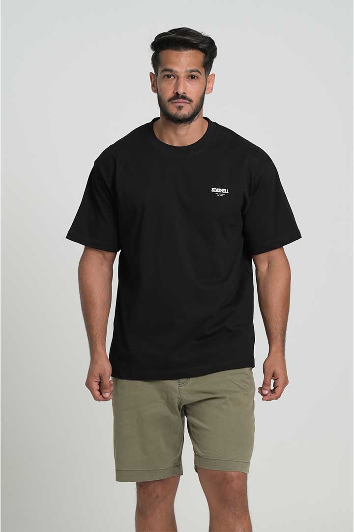 Picture of Logo Oversized T-Shirt-Black