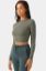 Picture of Cropped Crew Long Sleeve-Summer Rib