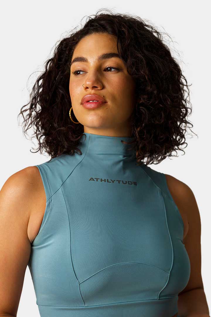 Picture of High Neck Bra-Blue