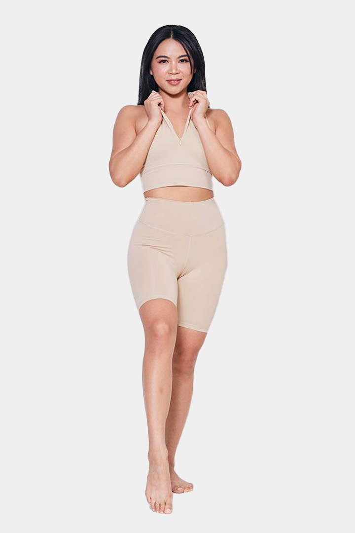 Picture of Cashew Summer Biker Shorts-Beige