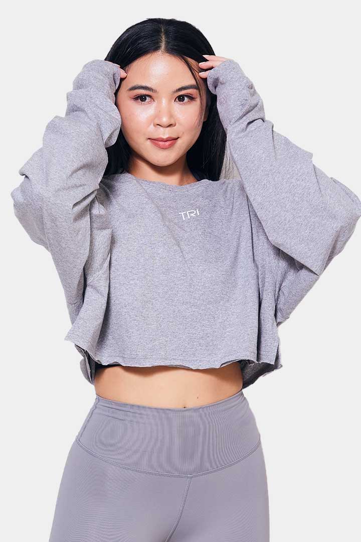 Picture of Grey Effortless Crop Top