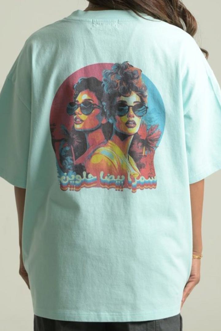 Picture of Samra Bayda Oversized T-shirt Baby Blue 