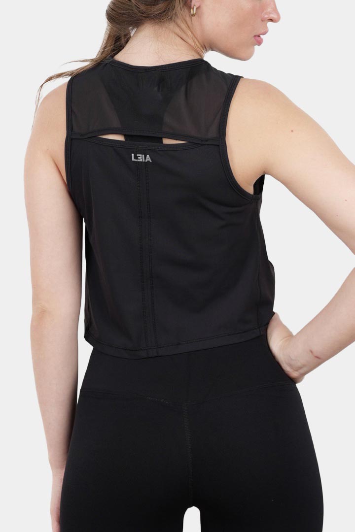 Picture of Breathable Cropped Tank Top-Black