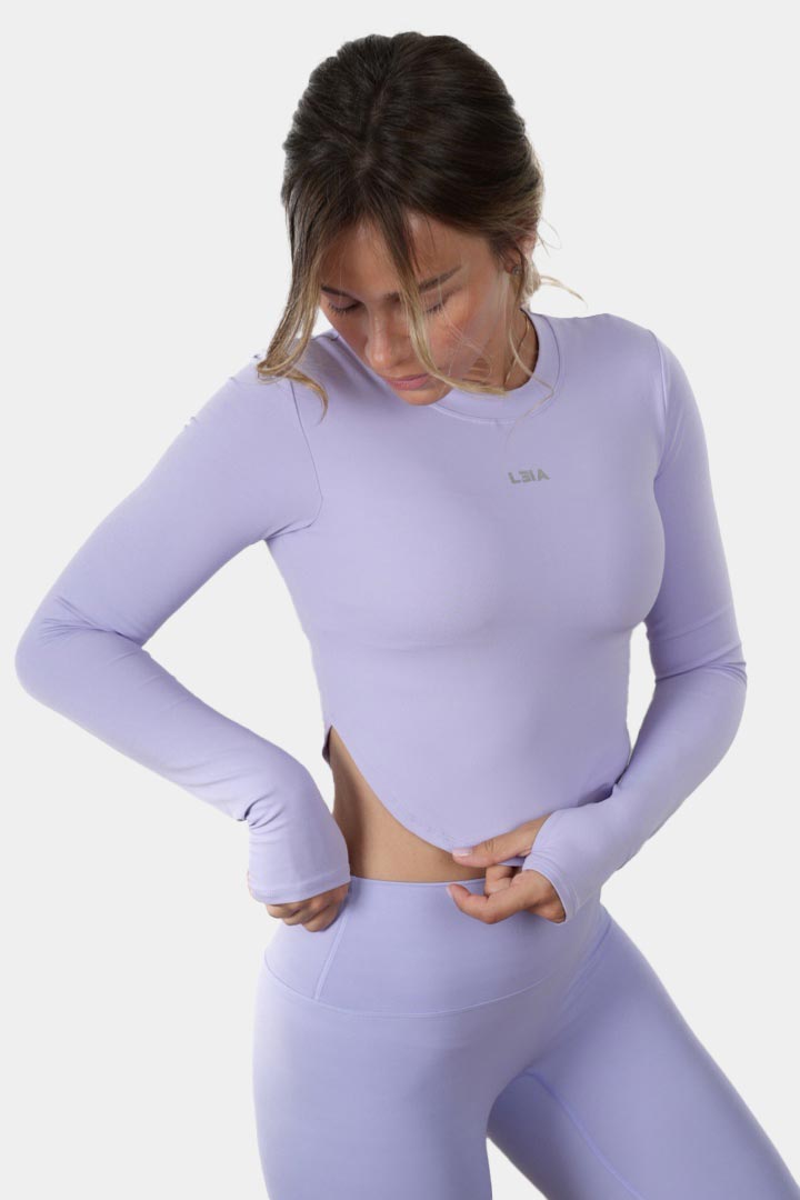 Picture of Extended Dry Fit Cropped Long Sleeves-Purple