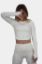 Picture of Extended Dry Fit Cropped Long Sleeves-White