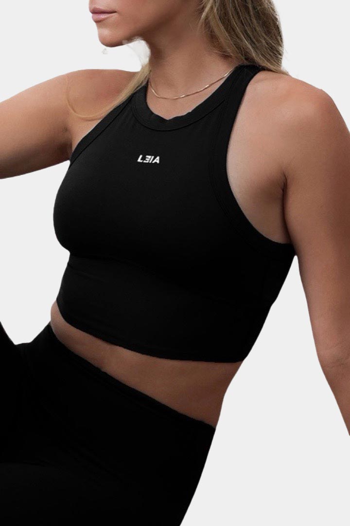 Picture of Padded Extended Vest Sports Bra - Black