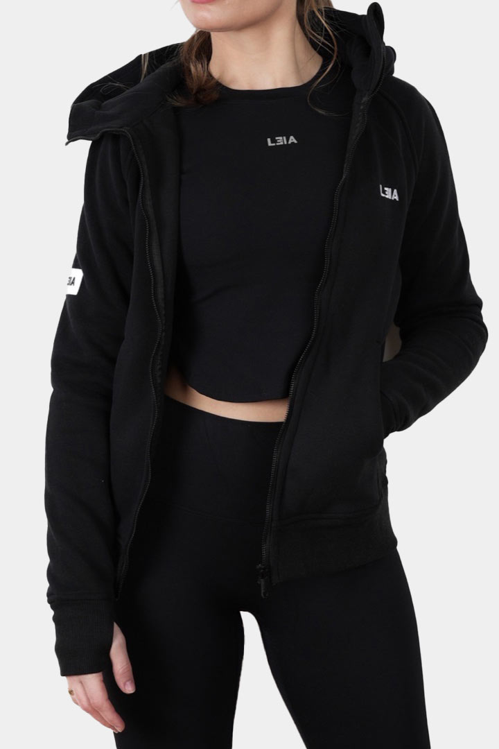 Picture of Fitted Hooded Jacket-Black