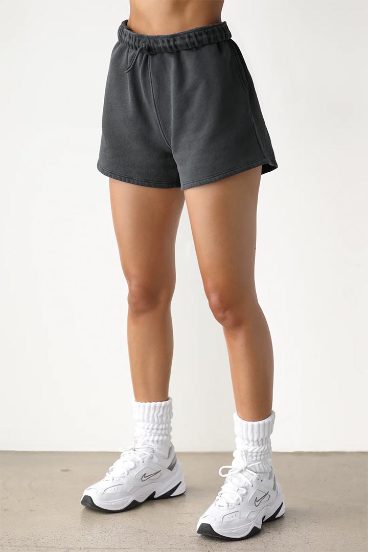 Picture of The Sweat Short - Washed Black French Terry