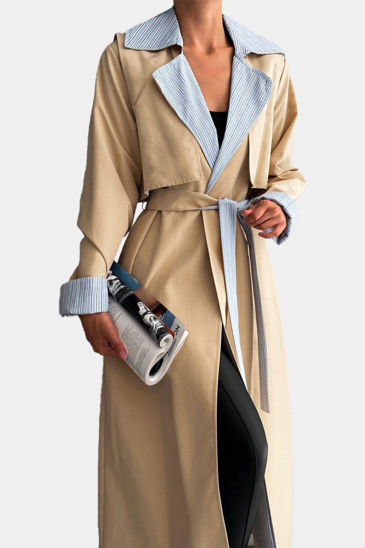 Picture of Ivory Belted Trench Coat