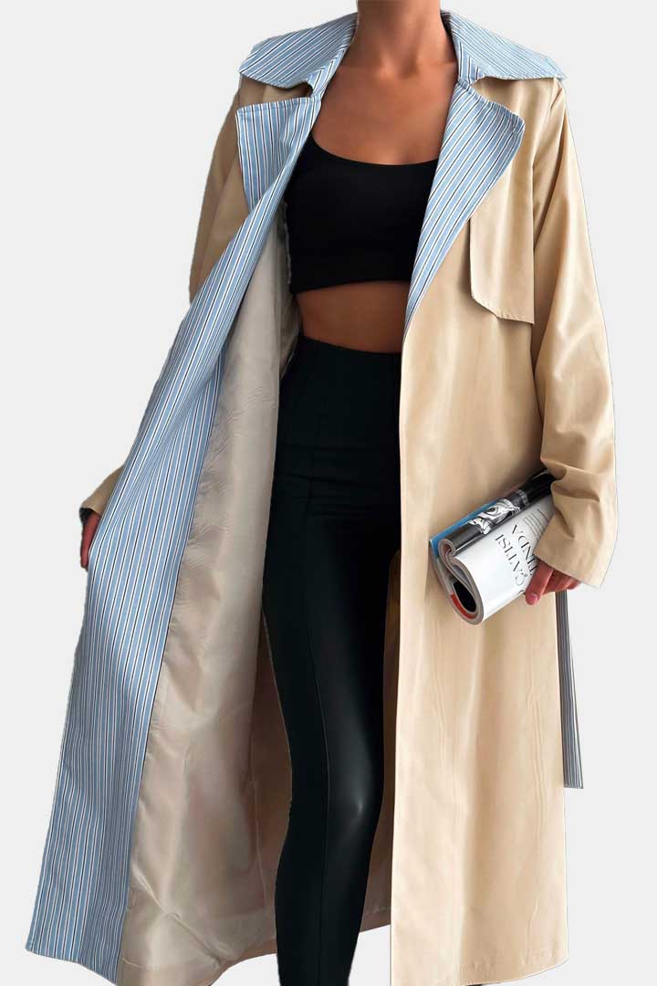 Picture of Ivory Belted Trench Coat