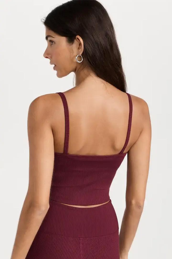 Picture of Ribbed Bralette Tank-Dark Cherry