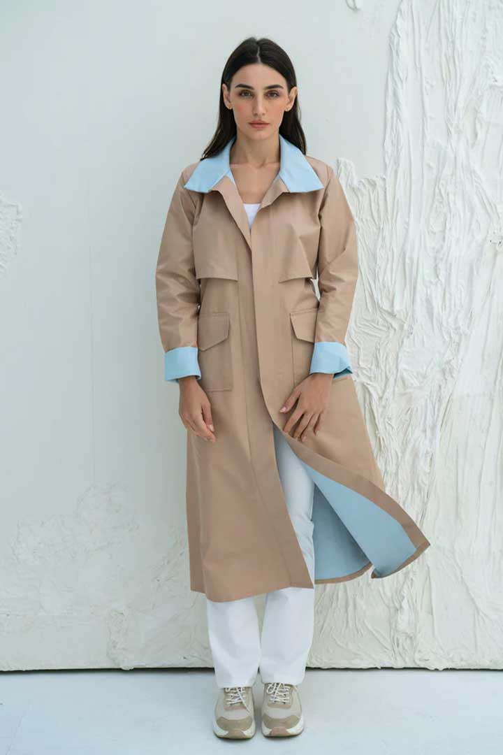 Picture of Blue/Beige Trench