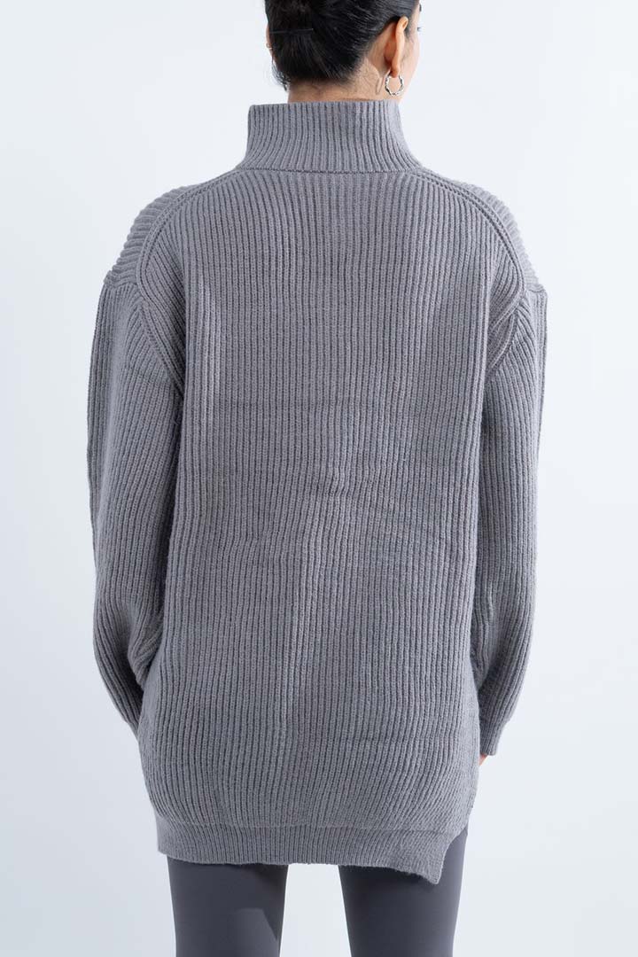 Picture of Oversized Knitted Jumper-Grey