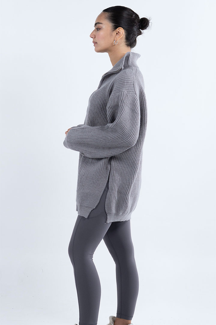 Picture of Oversized Knitted Jumper-Grey