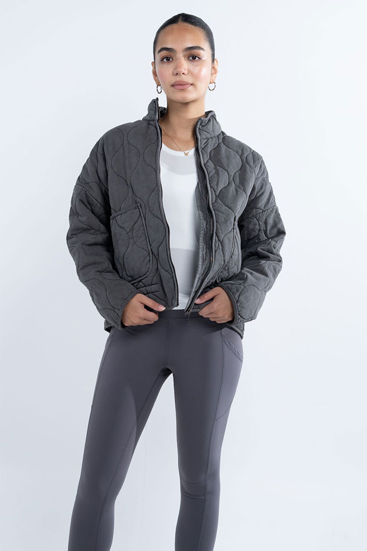 Picture of Quilted Jacket-Grey